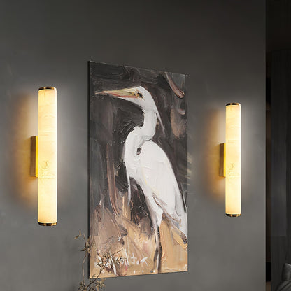 Marble Effect Resin Linear LED Wall Light Vanity Sconce