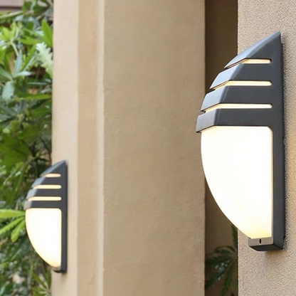 Matte Black Outdoor Wall Light With Motion Sensor