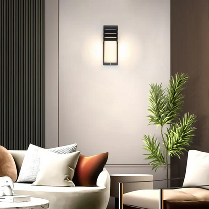 Matte Black Outdoor Wall Light With Motion Sensor