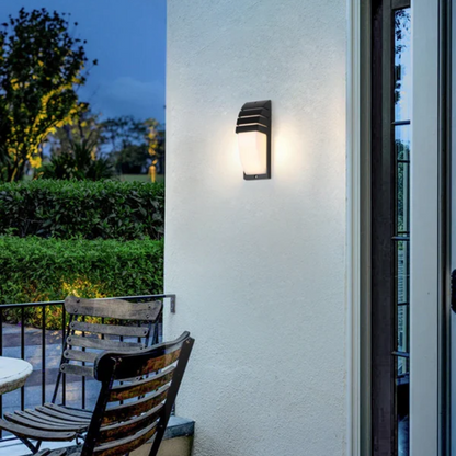Matte Black Outdoor Wall Light With Motion Sensor