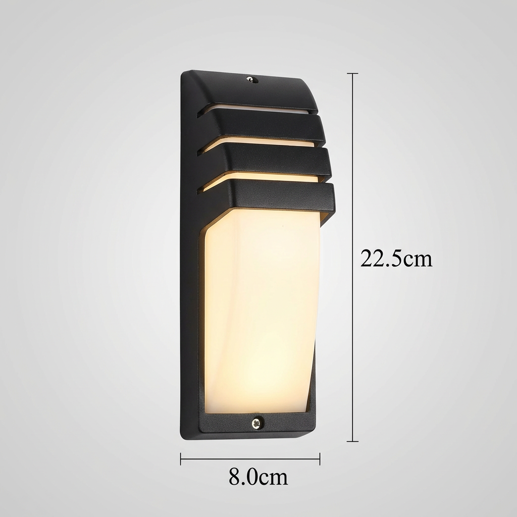 Matte Black Outdoor Wall Light With Motion Sensor