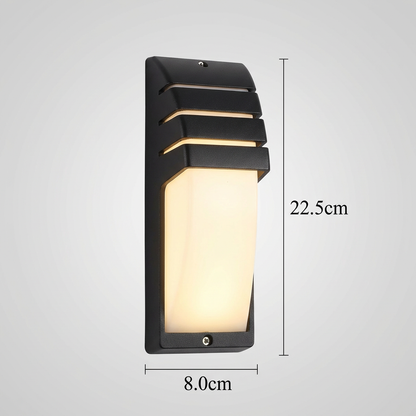 Matte Black Outdoor Wall Light With Motion Sensor