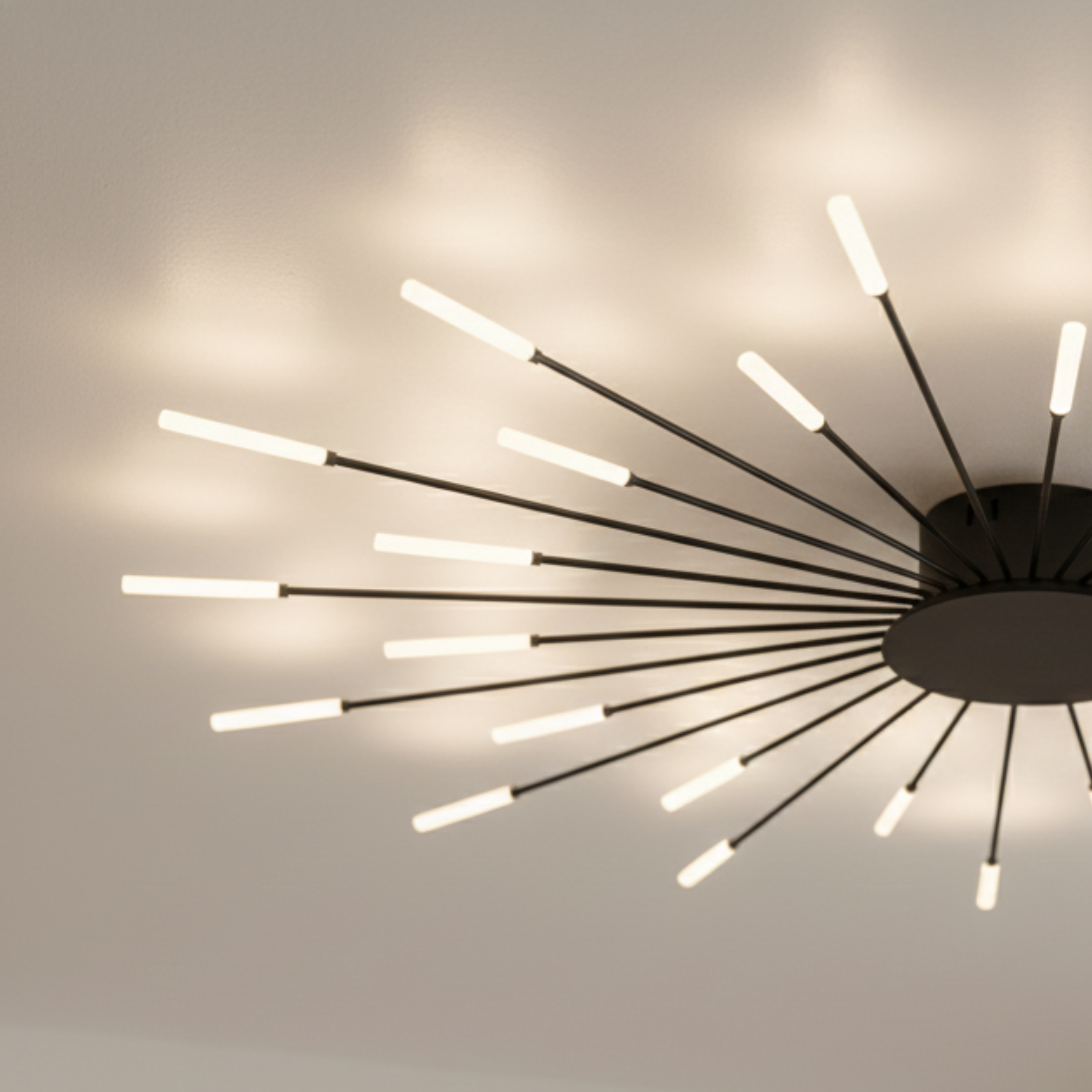Mid Century Sputnik LED Ceiling Light With Adjustable Branch Arms