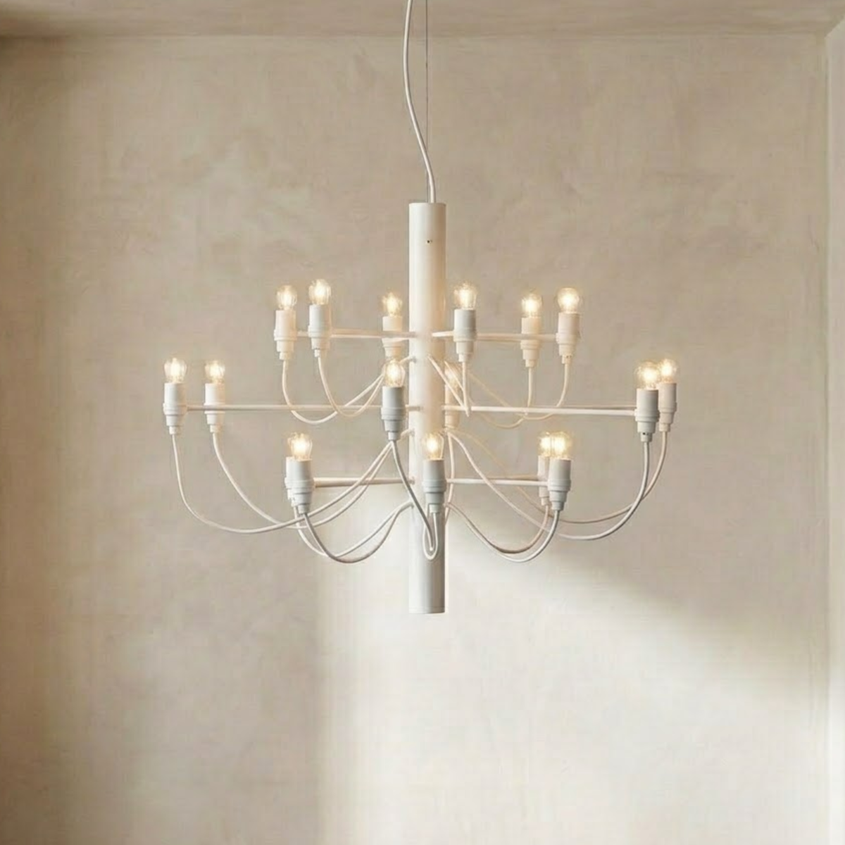 Mid Century Two Tier Candelabra LED Chandelier