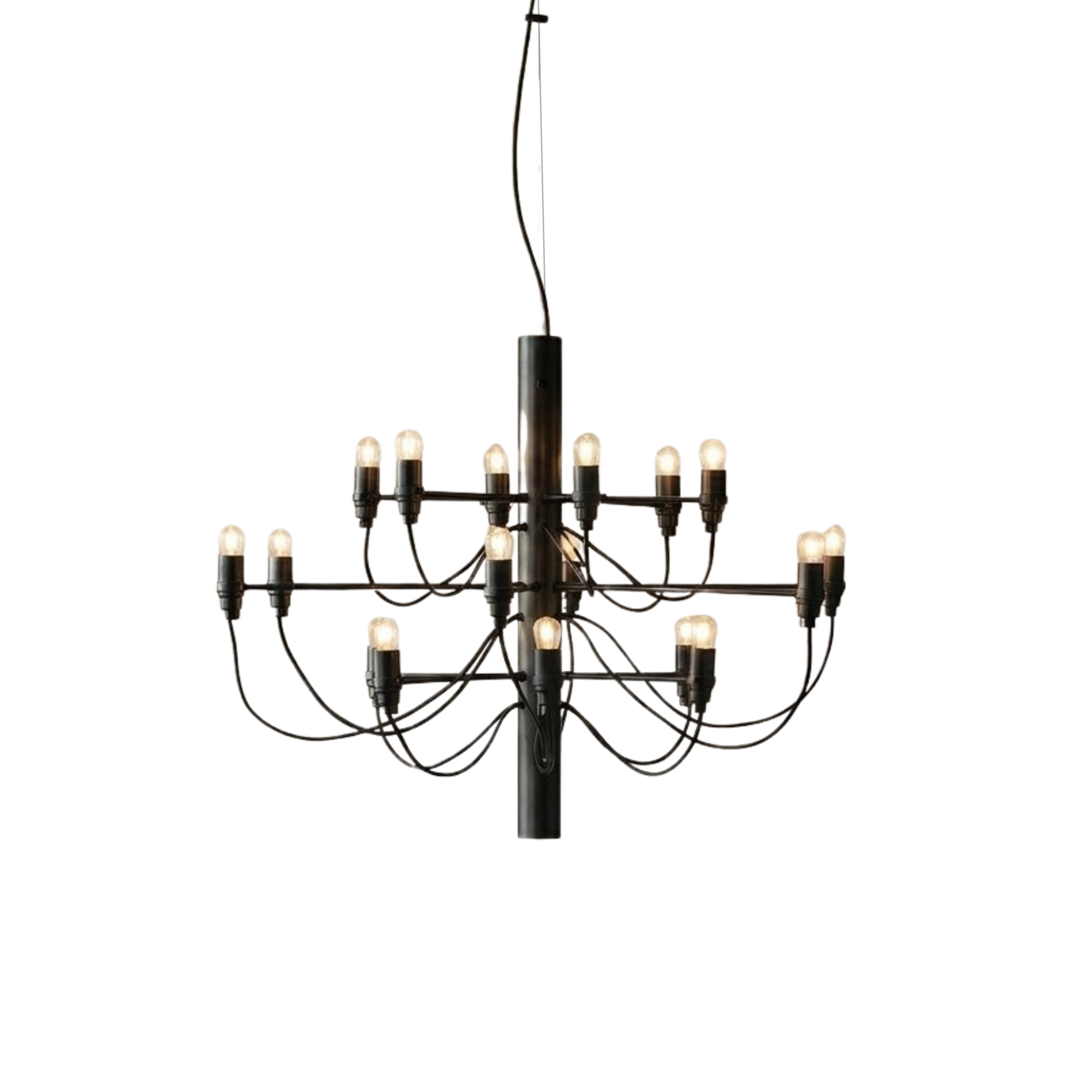 Mid Century Two Tier Candelabra LED Chandelier