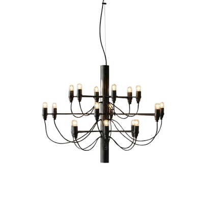 Mid Century Two Tier Candelabra LED Chandelier