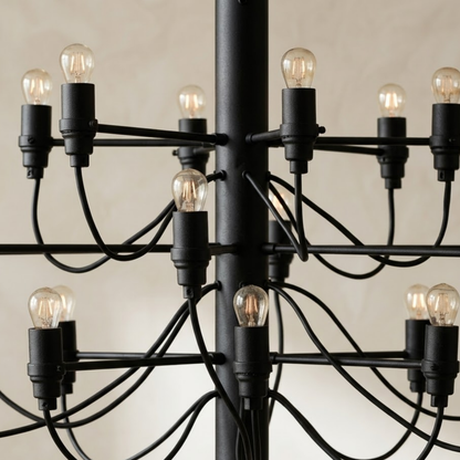 Mid Century Two Tier Candelabra LED Chandelier