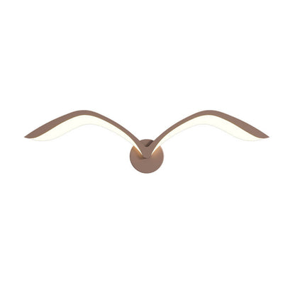 Minimalist Bird Wing LED Wall Light Sconce in Brown or White