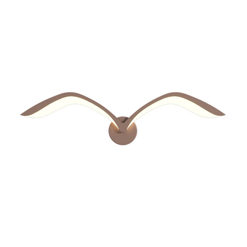Minimalist Bird Wing LED Wall Light Sconce in Brown or White