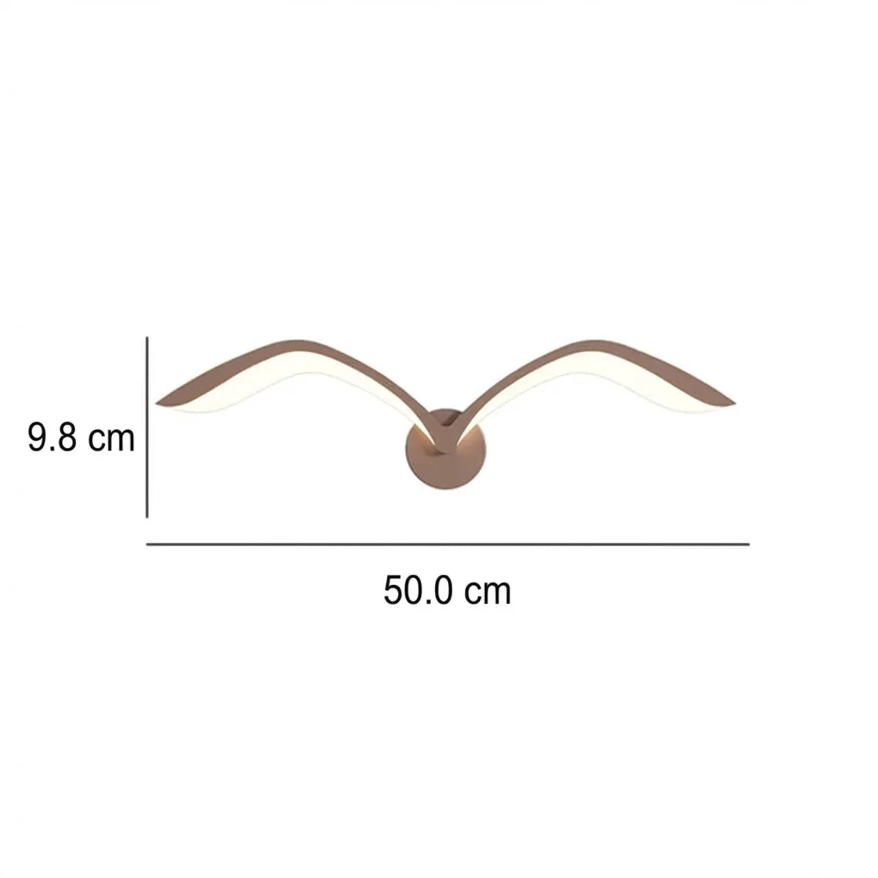 Minimalist Bird Wing LED Wall Light Sconce in Brown or White