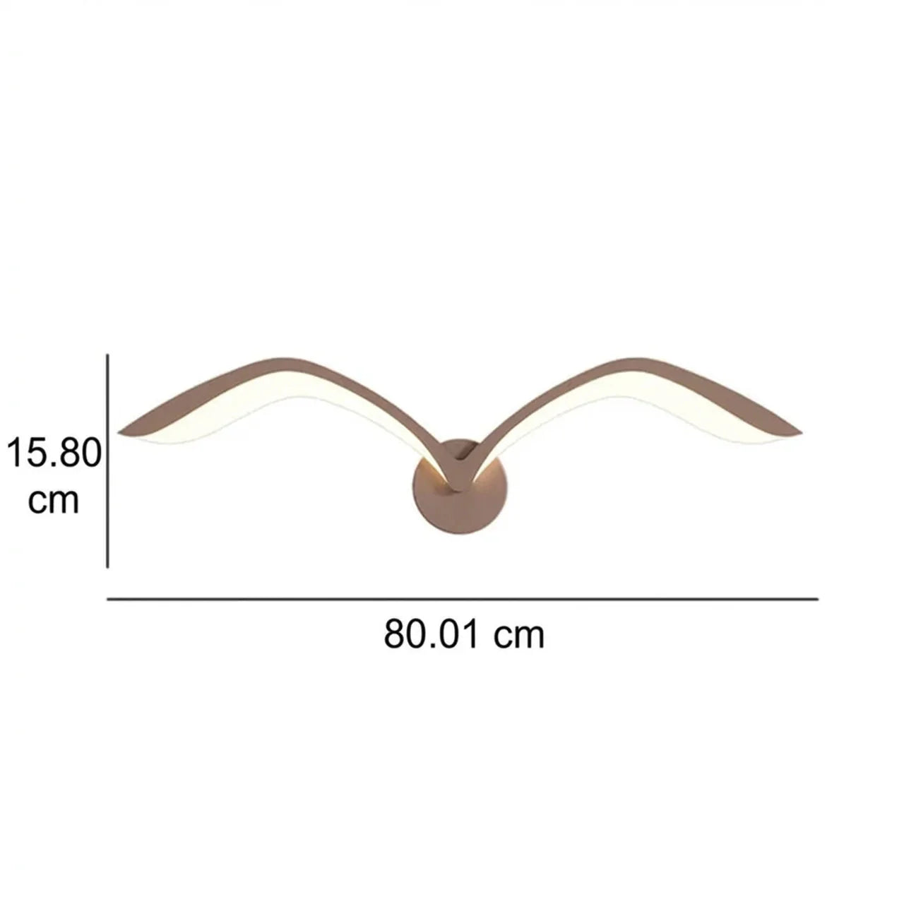 Minimalist Bird Wing LED Wall Light Sconce in Brown or White