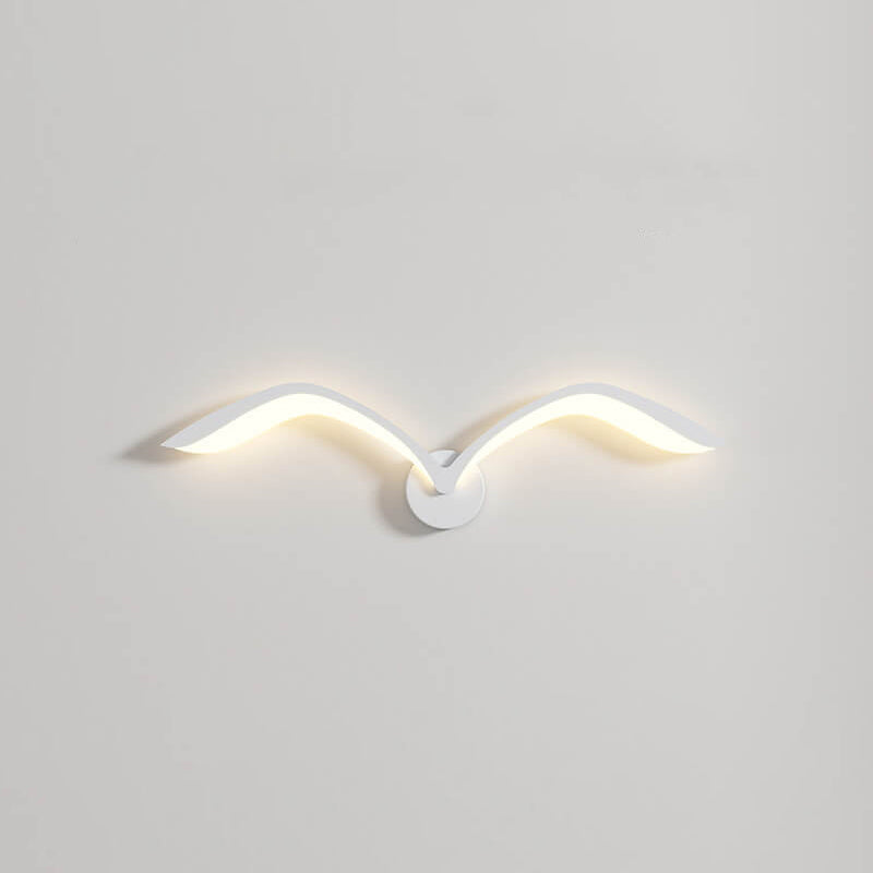 Minimalist Bird Wing LED Wall Light Sconce in Brown or White