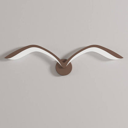 Minimalist Bird Wing LED Wall Light Sconce in Brown or White