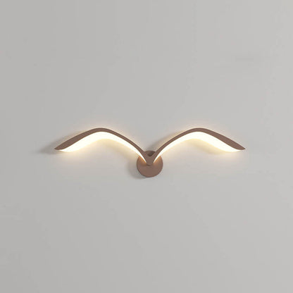 Minimalist Bird Wing LED Wall Light Sconce in Brown or White