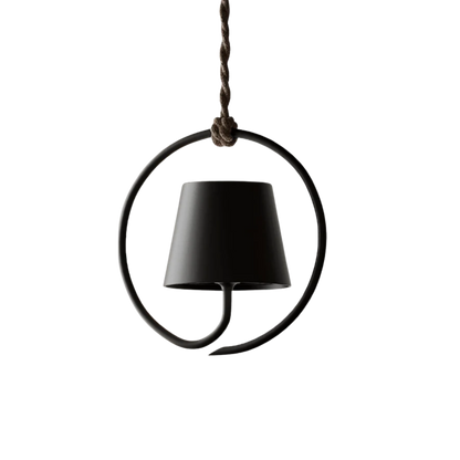 Minimalist LED Ring Frame Pendant Light With Tapered Shade