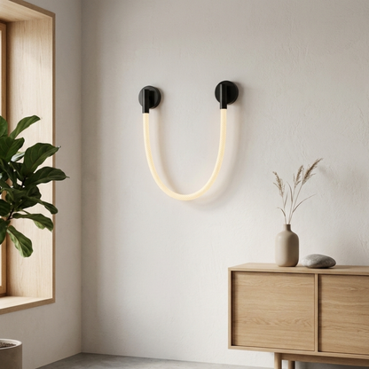 Minimalist Linear LED Tube Wall Sconce Warm White 3000K