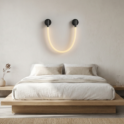 Minimalist Linear LED Tube Wall Sconce Warm White 3000K