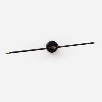 Minimalist Linear Rod LED Wall Light Double Ended Wall Sconce Black and Gold