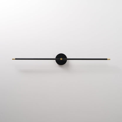 Minimalist Linear Rod LED Wall Light Double Ended Wall Sconce Black and Gold