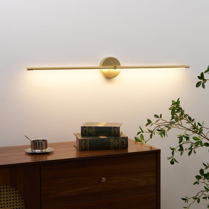 Minimalist Linear Rod LED Wall Light Double Ended Wall Sconce Black and Gold