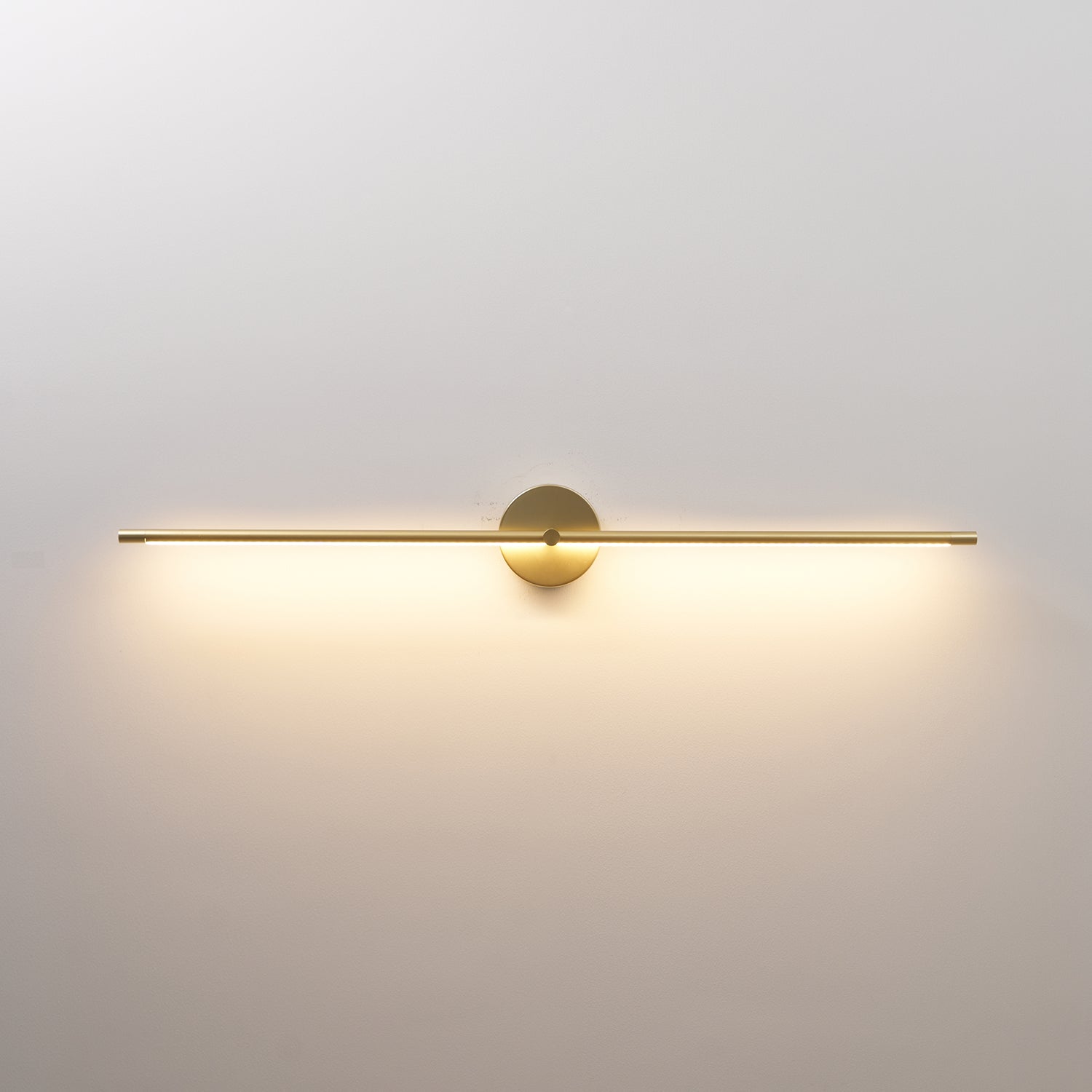 Minimalist Linear Rod LED Wall Light Double Ended Wall Sconce Black and Gold