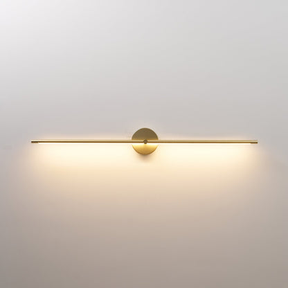Minimalist Linear Rod LED Wall Light Double Ended Wall Sconce Black and Gold