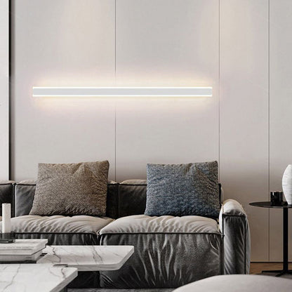 Minimalist Linear Rod LED Wall Light Metal Wall Sconce Gold Black and White