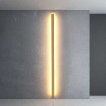 Minimalist Linear Rod LED Wall Light Metal Wall Sconce Gold Black and White