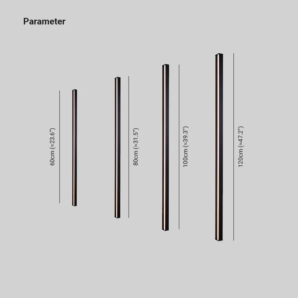 Minimalist Linear Rod LED Wall Light Metal Wall Sconce Gold Black and White