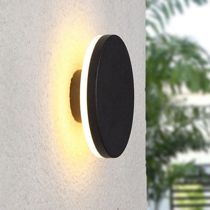 Minimalist Round And Square Outdoor Wall Light LED Black And White