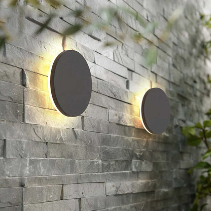 Minimalist Round And Square Outdoor Wall Light LED Black And White