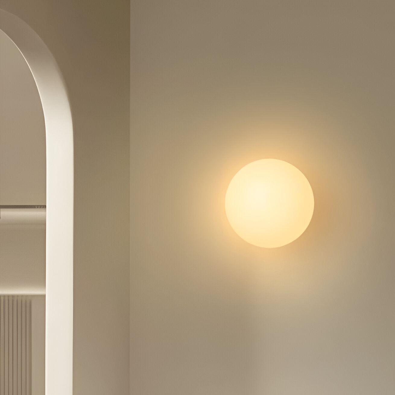 Minimalist Round Glass Wall Sconce G9 LED Wall Light