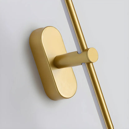 Minimalist Slim Linear LED Wall Light In Black Gold And White