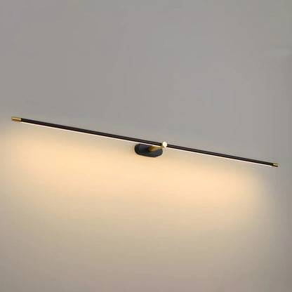 Minimalist Slim Linear LED Wall Light In Black Gold And White