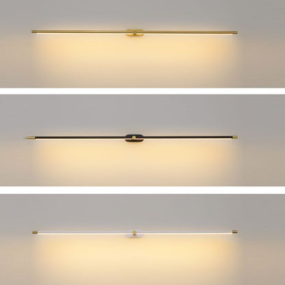 Minimalist Slim Linear LED Wall Light In Black Gold And White