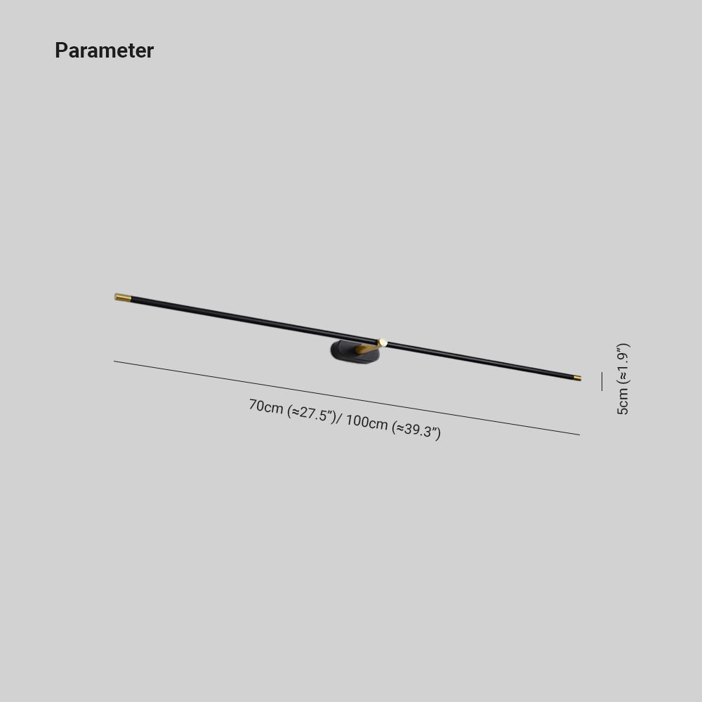 Minimalist Slim Linear LED Wall Light In Black Gold And White