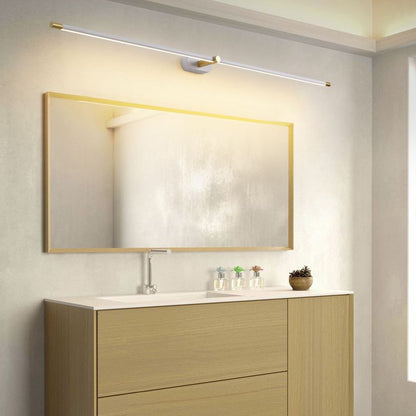 Minimalist Slim Linear LED Wall Light In Black Gold And White