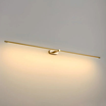 Minimalist Slim Linear LED Wall Light In Black Gold And White