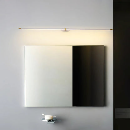 Minimalist Slim Linear LED Wall Light In Black Gold And White