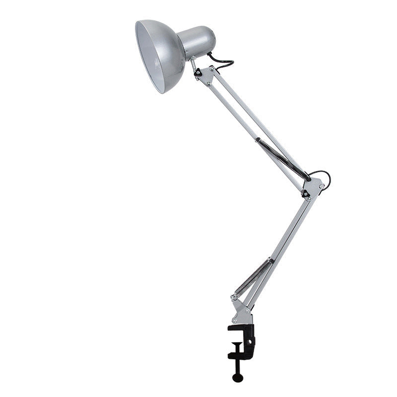 Modern Adjustable Swing Arm Clip On Metal LED Desk Table Lamp