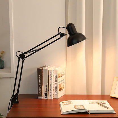 Modern Adjustable Swing Arm Clip On Metal LED Desk Table Lamp