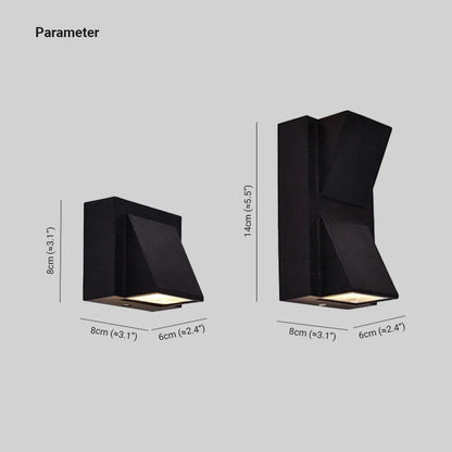 Modern Black Metal LED Outdoor Wall Light
