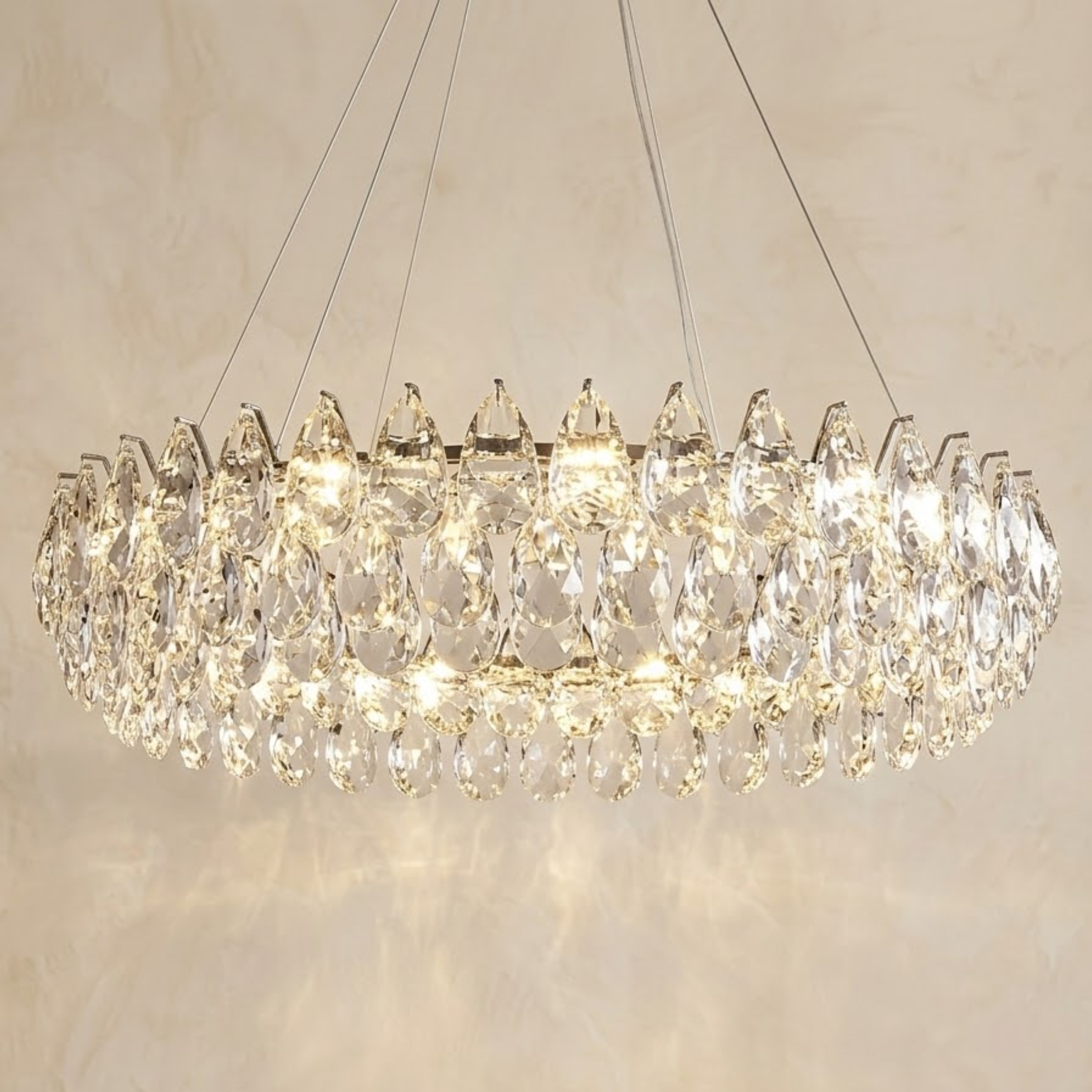 Modern Crystal Ring Chandelier Pendant Light