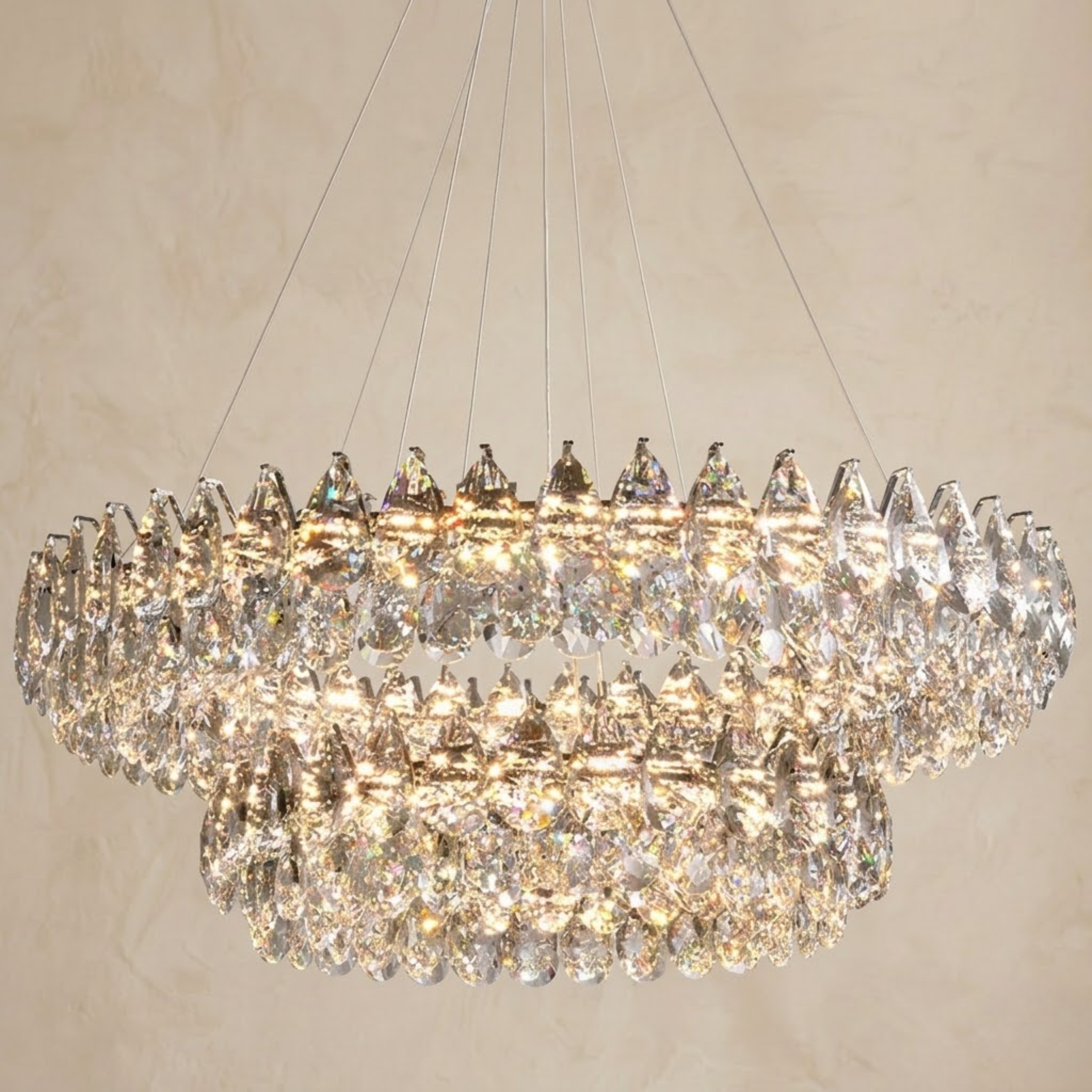 Modern Crystal Ring Chandelier Pendant Light