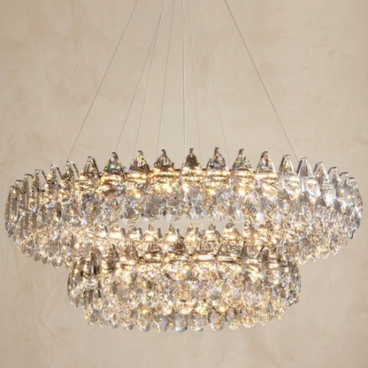 Modern Crystal Ring Chandelier Pendant Light
