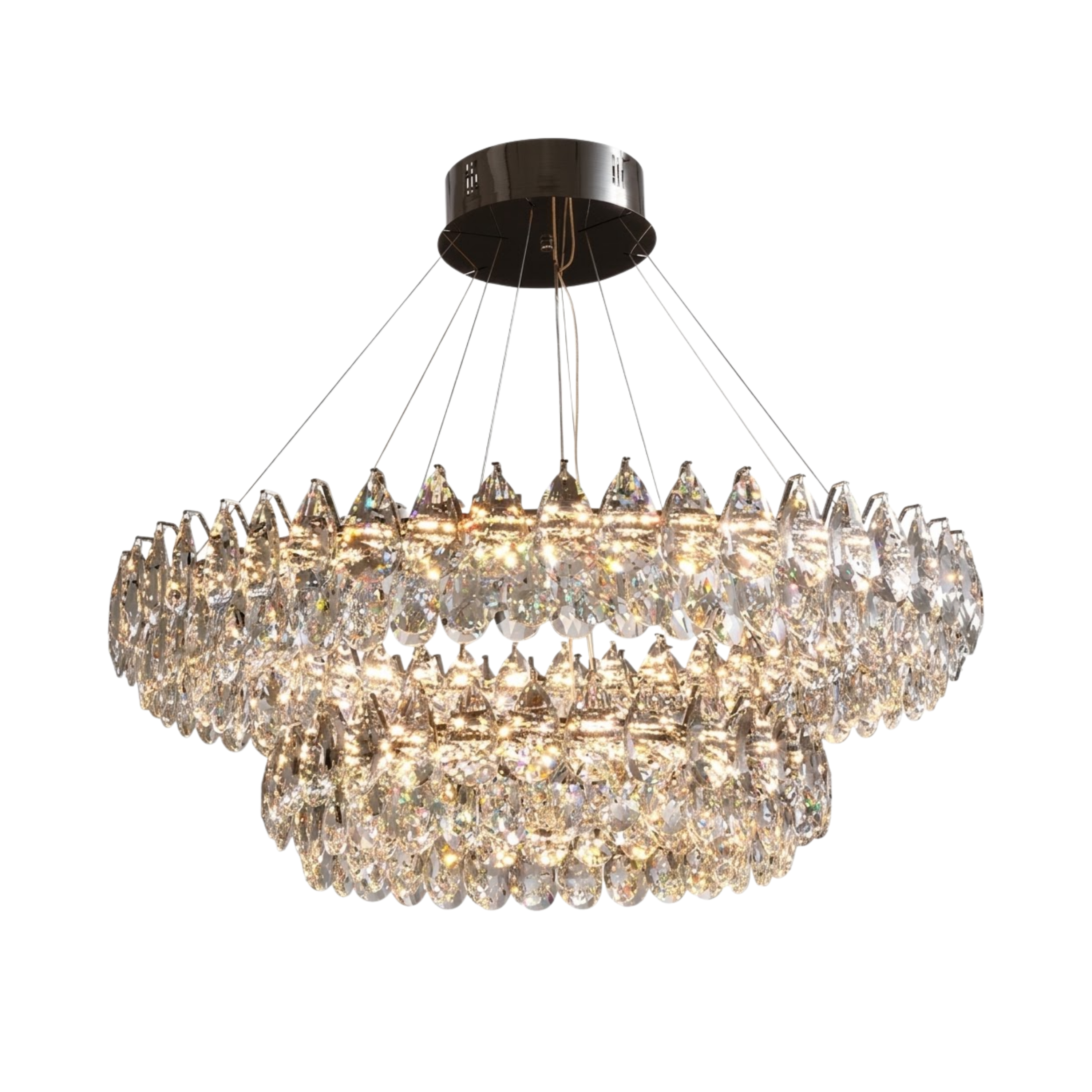 Modern Crystal Ring Chandelier Pendant Light