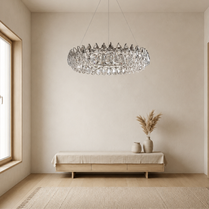 Modern Crystal Ring Chandelier Pendant Light