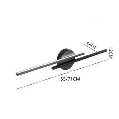 Modern Disc and Linear Rod LED Wall Light Minimalist Metal Wall Sconce