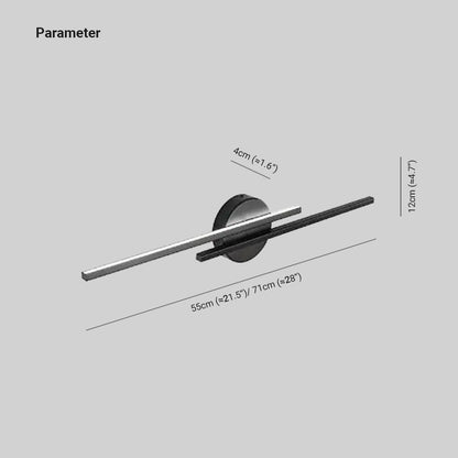Modern Disc and Linear Rod LED Wall Light Minimalist Metal Wall Sconce
