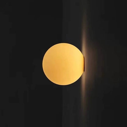 Modern Frosted Glass Globe LED Wall Sconce Light